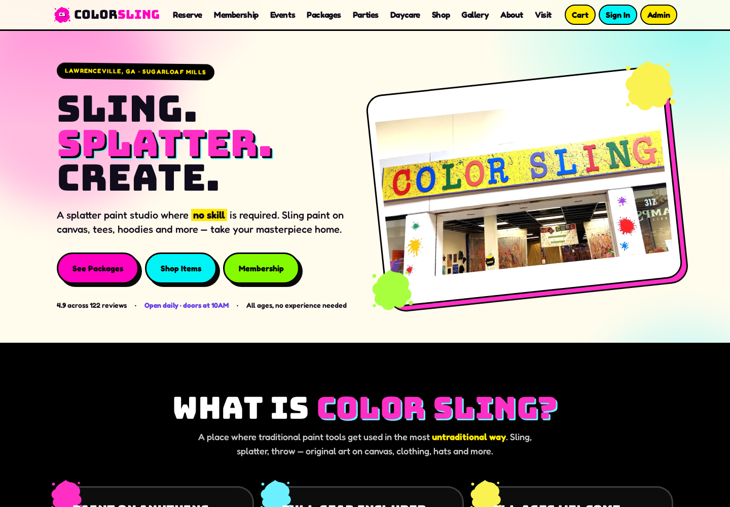 ColorSling website preview